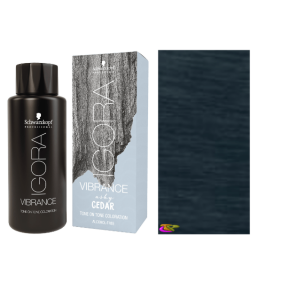 Schwarzkopf - Coloração Igora Vibrance 7-21 (Ashy Cedar) Louro Médio Mate Cinza 60 ml (semipermanente)