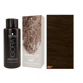 Schwarzkopf - Coloração Igora Vibrance 5-16 (Earthy Clay) Castanho Claro Cinza Brown 60 ml (semipermanente)