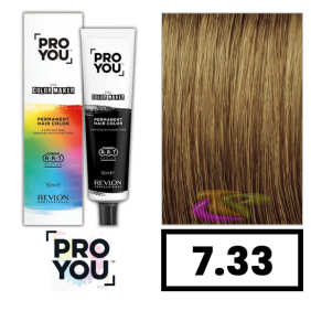 Revlon Proyou - Coloração THE COLOR MAKER 7.33 Louro Médio Dourado Intenso 90 ml 