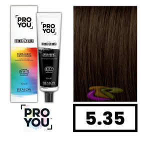 Revlon Proyou - Coloração THE COLOR MAKER 5.35 Castanho Claro Dourado Mogno 90 ml
