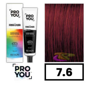 Revlon Proyou - Coloração THE COLOR MAKER 7.6 Louro Médio Avermelhado 90 ml 