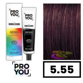 Revlon Proyou - Coloração THE COLOR MAKER 5.55 Castanho Claro Mogno Intenso 90 ml