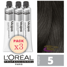 L`Oréal - Kit 3 Colorações MAJIREL 5 Castanho Claro 50 ml 