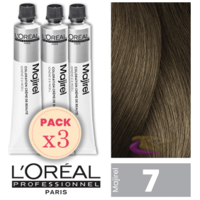 L`Oréal - Kit 3 Colorações MAJIREL 7 Louro Médio 50 ml 