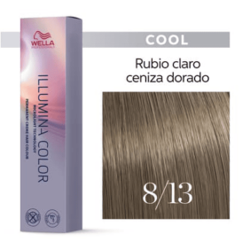 Wella - Coloração Illumina Color 8/13 Louro Claro Acinzentado Dourado 60 ml