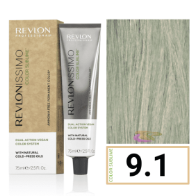 Revlon - Coloração Revlonissimo COLOR SUBLIME (sem amoníaco e vegana) 9.1 Louro Muito Claro Cinza 75 ml