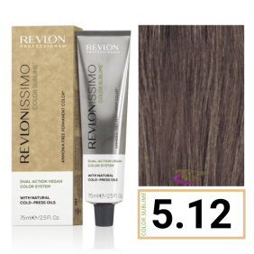 Revlon - Coloração Revlonissimo COLOR SUBLIME (sem amoníaco e vegana) 5.12 Castanho Claro Cinza Iridescente 75 ml 