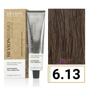 Revlon - Coloração Revlonissimo COLOR SUBLIME (sem amoníaco e vegana) 6.13 Louro Escuro Cinza Dourado 75 ml