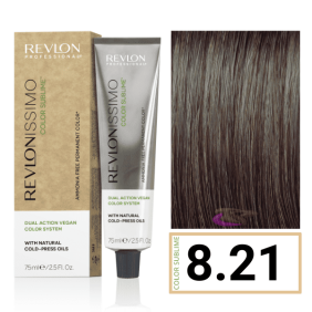 Revlon - Coloração Revlonissimo COLOR SUBLIME (sem amoníaco e vegana) 8.21 Louro Claro Iridescente Cinza 75 ml