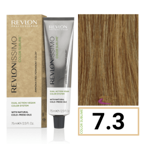 Revlon - Coloração Revlonissimo COLOR SUBLIME (sem amoníaco e vegana) 7.3 Louro Médio Dourado 75 ml