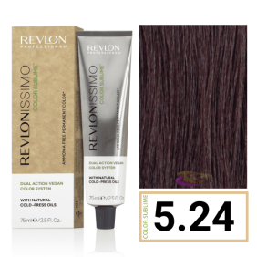 Revlon - Coloração Revlonissimo COLOR SUBLIME (sem amoníaco e vegana) 5.24 Castanho Claro Iridescente Brown 75 ml