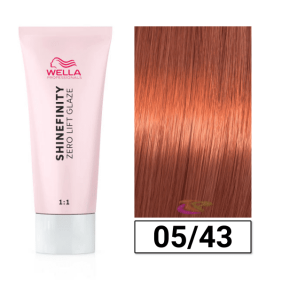 Wella - Coloração SHINEFINITY 05/43 Castanho Claro Acobreado Dourado 60 ml