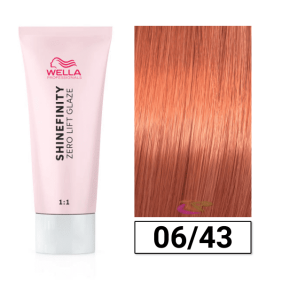 Wella - Coloração SHINEFINITY 06/43 Louro Escuro Acobreado Dourado 60 ml 