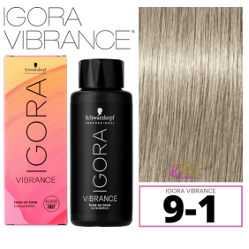 Schwarzkopf - Tinte Igora Vibrance 9-1 Rubio Muy Claro Ceniza 60 ml (demipermanente)