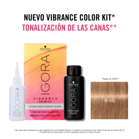 Schwarzkopf - Kit Tinte Igora Vibrance 9-65 Rubio Muy Claro Chocolate Dorado 60 ml (demipermanente)(incluye tinte + emul...