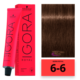 Schwarzkopf - Coloração Igora Royal 6/6 Louro Escuro Brown 60 ml 