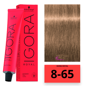 Schwarzkopf - Coloração Igora Royal 8/65 Louro Claro Brwon Dourado 60 ml