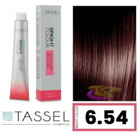 Tassel - Coloração BRIGHT COLOUR com Argão e Queratina Nº 6.54 LOURO ESCURO MOGNO ACOBREADO 100 ml (03987)