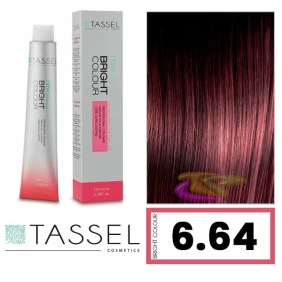 Tassel - Coloração BRIGHT COLOUR com Argão e Queratina Nº 6.64 LOURO ESCURO VERMELHO COBRE 100 ml (03985)