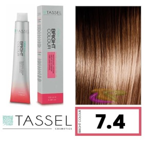 Tassel - Coloração BRIGHT COLOUR com Argan e Keratina Nº 7.4 LOURO MÉDIO COBRE 100 ml (03991)