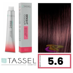 Tassel -  Coloração BRIGHT COLOUR com Argão e Queratina Nº 5.6 CASTANHO CLARO VERMELHO 100 ml (04340)