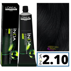 L`Oréal - Coloração INOA sem amoníaco 2.10 Chocolate Escuro Cinza Intenso 60 ml 