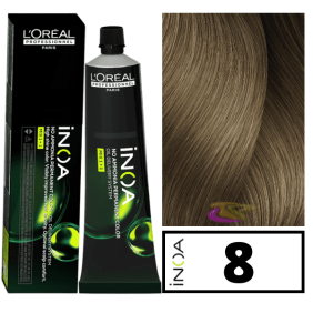 L`Oréal - Coloração INOA sem amoníaco 8 Louro Claro 60 ml 