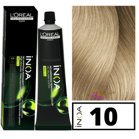 L`Oréal - Coloração INOA sem amoníaco 10 Louro Platino 60 ml 