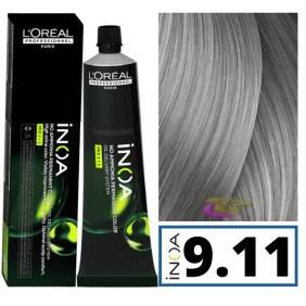 L`Oréal - Coloração INOA sem amoníaco 9.11 Louro Muito Claro Cinza Profundo 60 ml 