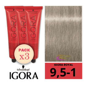 Schwarzkopf - Kit 3 Colorações Igora Royal MATIZADOR DE MECHAS Igora Royal 9,5 1 Pérola 60 ml