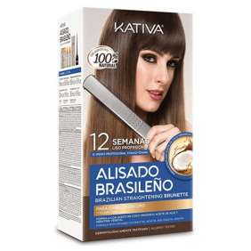Kativa - Kit ALISAMENTO BRASILEIRO cabelos Tingidos Escuros para FAZER EM CASA 150 ml 
