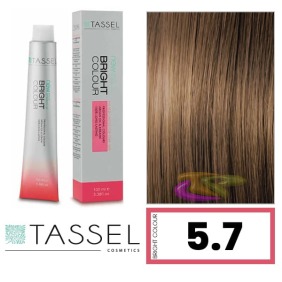 Tassel - Coloração BRIGHT COLOUR com Argão e Queratina Nº 5.7 CASTANHO CLARO BROWN 100 ml (04812)