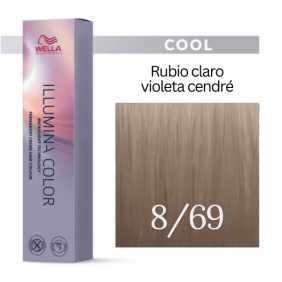 Wella - Coloração Illumina Color 8/69 Louro Claro Violeta Acinzentado 60 ml 