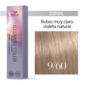 Wella - Coloração Illumina Color 9/60 Louro Muito Claro Violeta Natural 60 ml