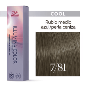 Wella - Coloração Illumina Color 7/81 Louro Pérola Cinza 60 ml 