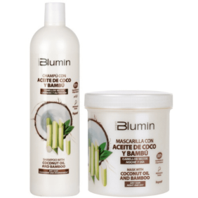 Blumin - Pacote Oferta Óleo de Coco e Bambu Orgânico (Champô 1000ml + Máscara 700ml) 