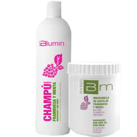 Blumin Urban - Kit Oferta Framboesa e Hortelã (champô 1000ml + máscara 700ml)