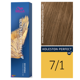 Wella - Coloração Koleston Perfect ME+ Rich Naturals 7/1 Louro Médio Acinzentado 60 ml