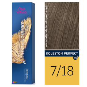 Wella - Coloração Koleston Perfect ME+ Rich Naturals 7/18 Louro Médio Acinzentado Pérola 60 ml