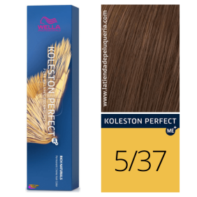 Wella - Coloração Koleston Perfect ME+ Rich Naturals 5/37 Castanho Claro Dourado Brown 60 ml