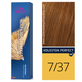 Wella - Coloração Koleston Perfect ME+ Rich Naturals 7/37 Louro Médio Dourado Castanho 60 ml