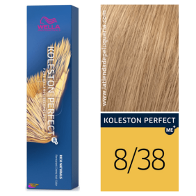 Wella - Coloração Koleston Perfect ME+ Rich Naturals 8/38 Louro Claro Dourado Pérola 60 ml