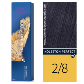 Wella - Coloração Koleston Perfect ME+ Rich Naturals 2/8 Preto Azulado 60 ml