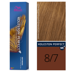 Wella - Coloração Koleston Perfect ME+ Deep Browns 8/7 Louro Claro Brown 60 ml