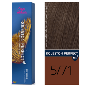 Wella - Coloração Koleston Perfect ME+ Deep Browns 5/71 Castanho Claro Brown Cinzento 60 ml