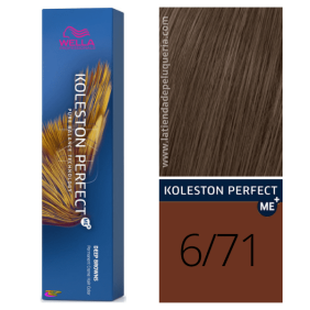 Wella - Coloração Koleston Perfect ME+ Deep Browns 6/71 Louro Escuro Brown Cinzento 60 ml