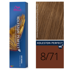 Wella - Coloração Koleston Perfect ME+ Deep Browns 8/71 Louro Claro Brown Cinzento 60 ml