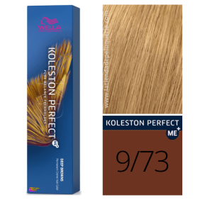 Wella - Coloração Koleston Perfect ME+ Deep Browns 9/73 Louro Muito Claro Brown Dourado 60 ml