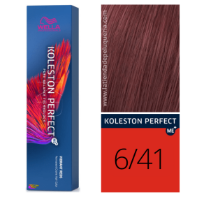 Wella - Coloração Koleston Perfect ME+ Vibrant Reds 6/41 Louro Escuro Acobreado Acinzentado 60 ml