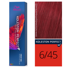 Wella - Coloração Koleston Perfect ME+ Vibrant Reds 6/45 Louro Escuro Acobreado Mogno 60 ml 